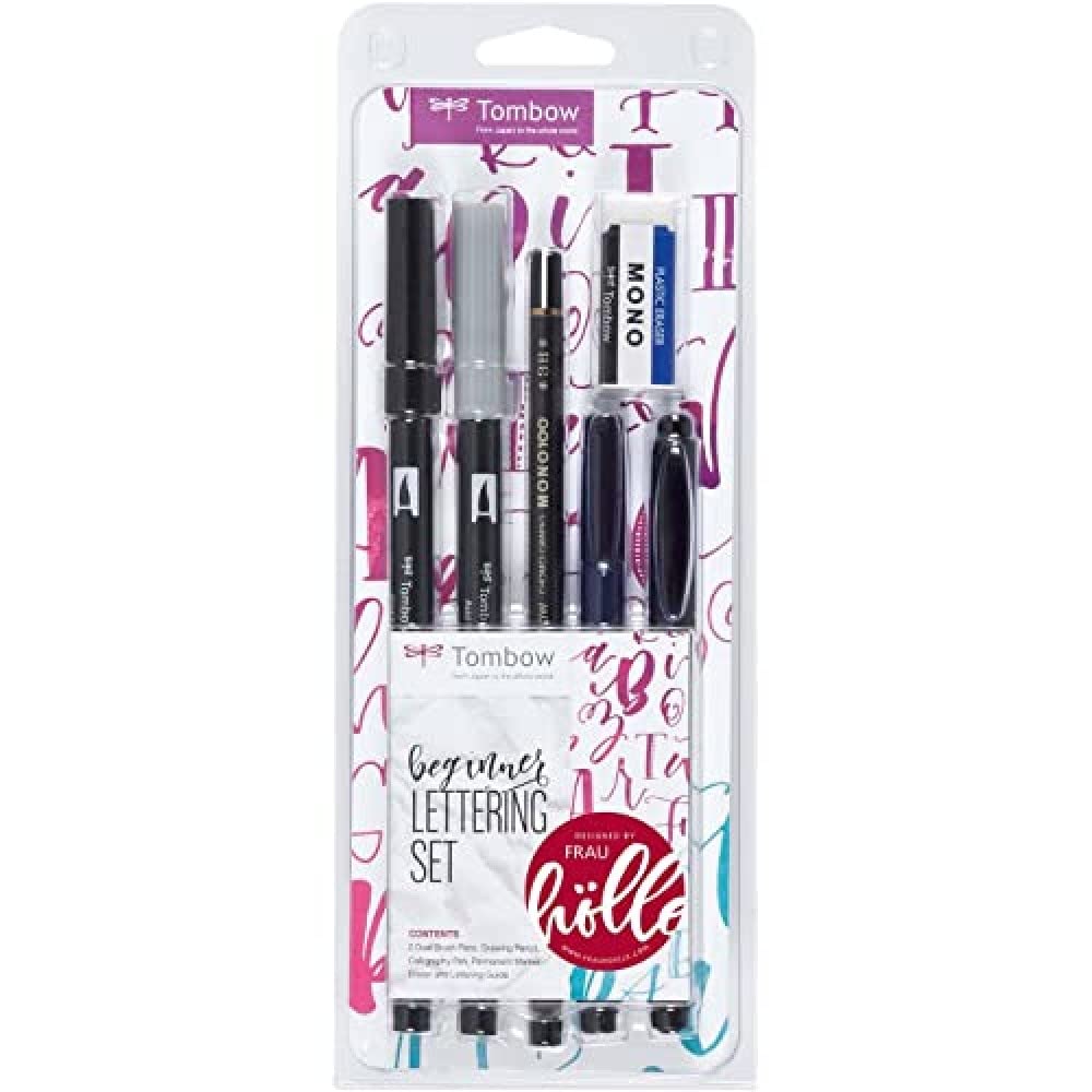 tombow-ls-beg-lettering-set-beginner-6-teiliges-handlettering-starterset-mit-5-s image 1