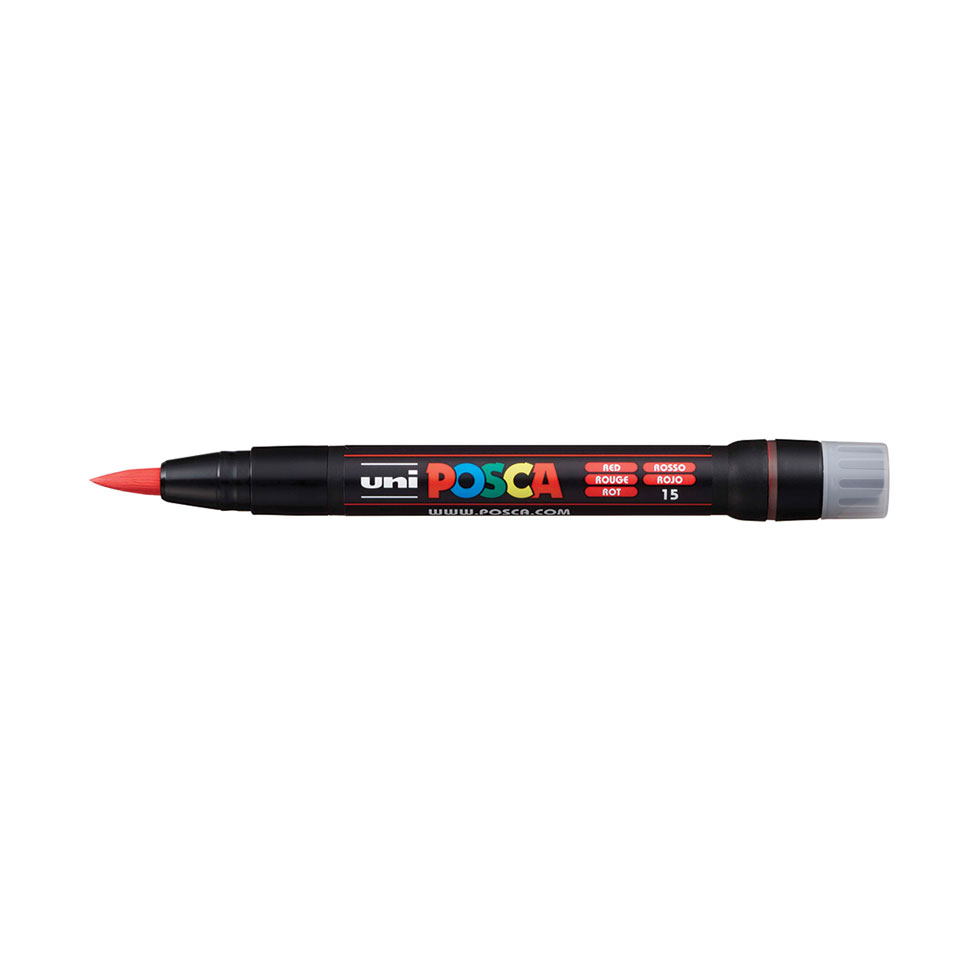 uni-ball-posca-pcf-350-acryl-farbmarker-mit-pinselspitze image 8