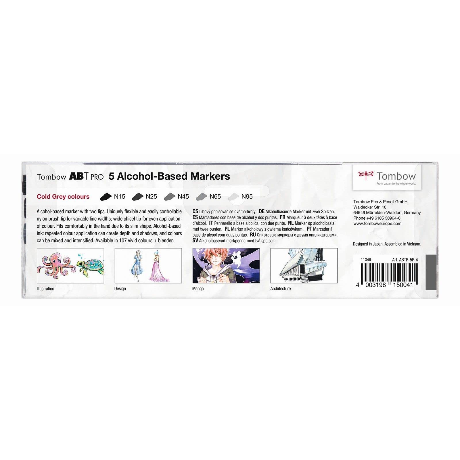 tombow-abt-pro-alkoholmarker-cold-gray-pinsel-und-keilspitze image 2