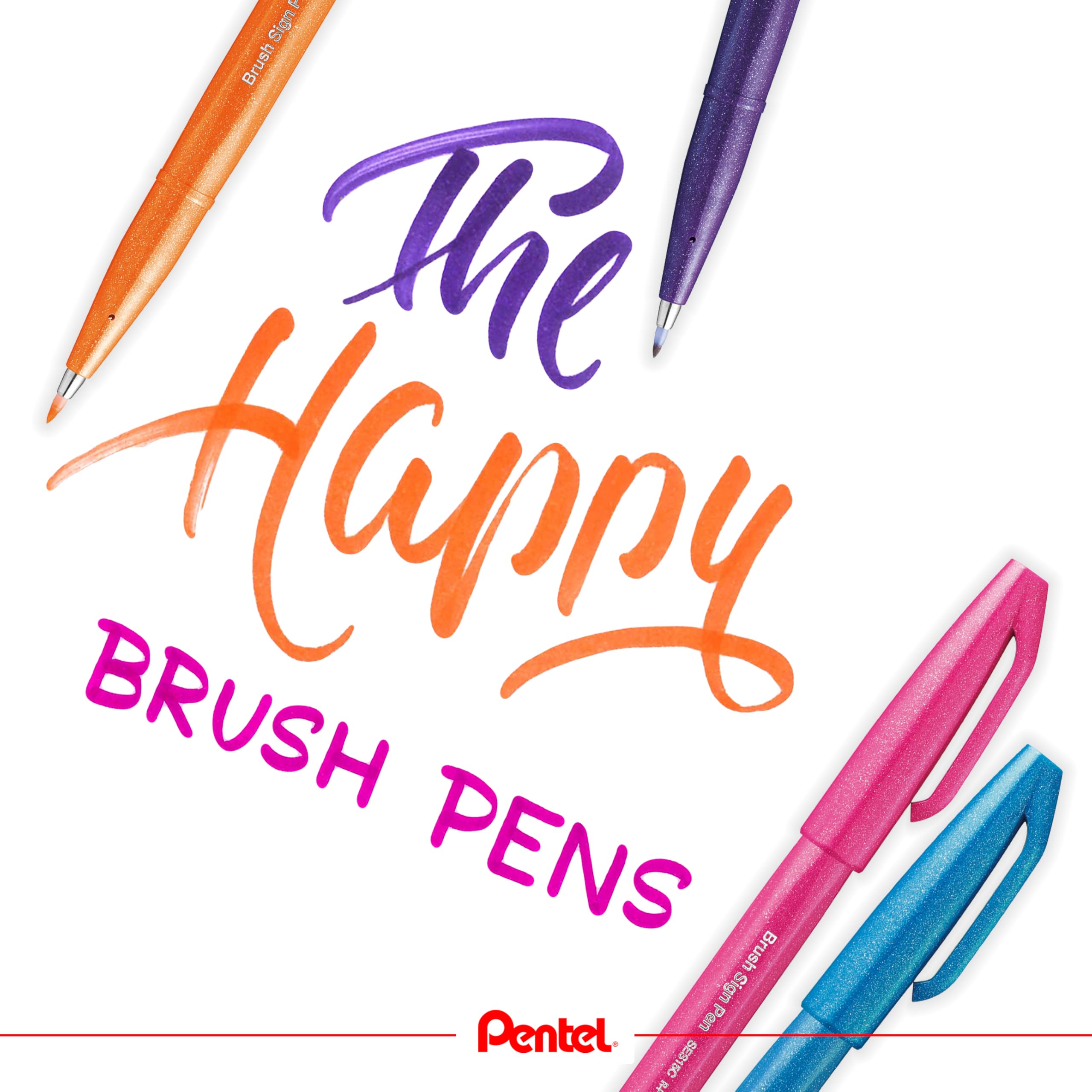 pentel-sign-pen-brush-touch-4er-set-pinsel-faserschreiber-sortiert-violett image 2