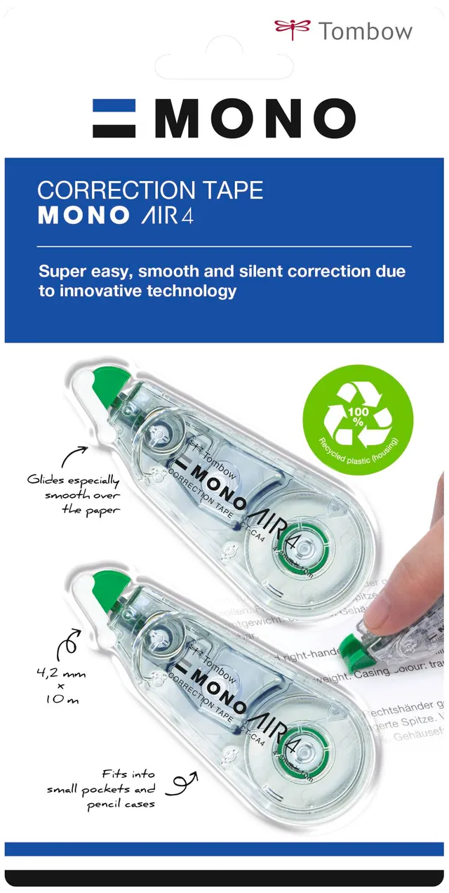 tombow-mono-air-4-korrekturroller-4-2-mm-x-10-m-2er-pack-transparent image 1