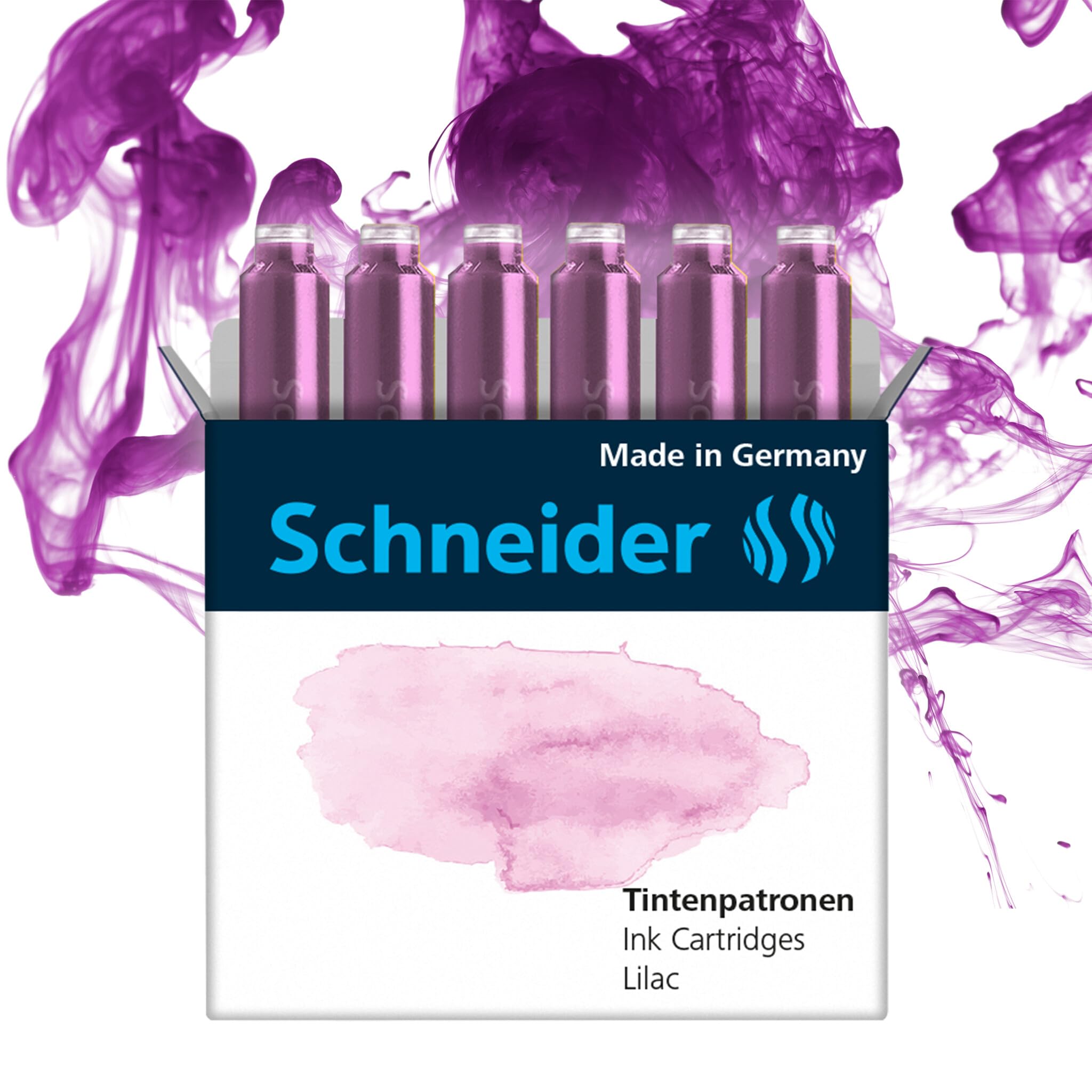 schneider-pastell-tintenpatronen-lilac-6-st-ck-standard image 1