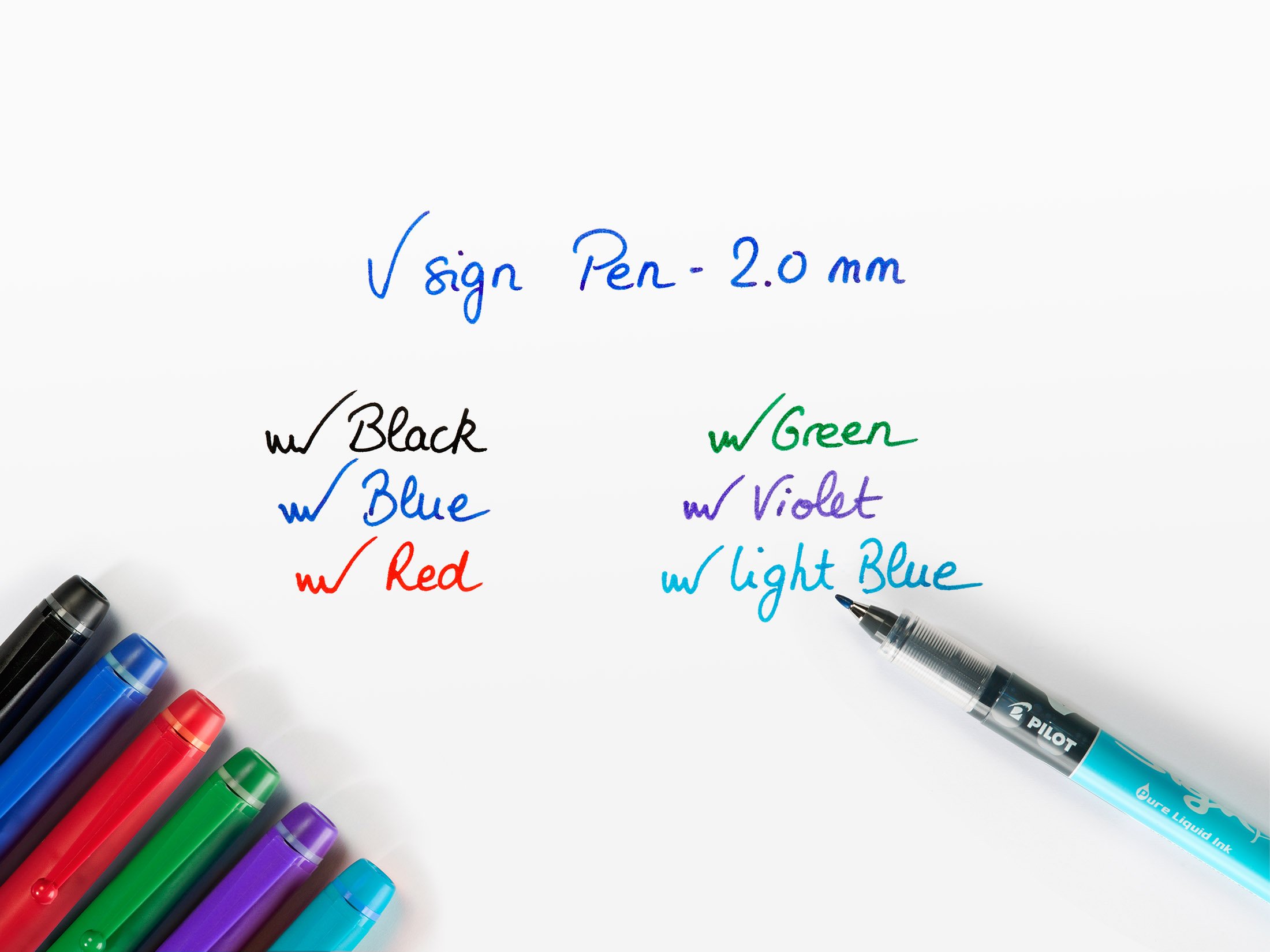 pilot-v-sign-pen-faserschreiber-blau-4er-pack image 5
