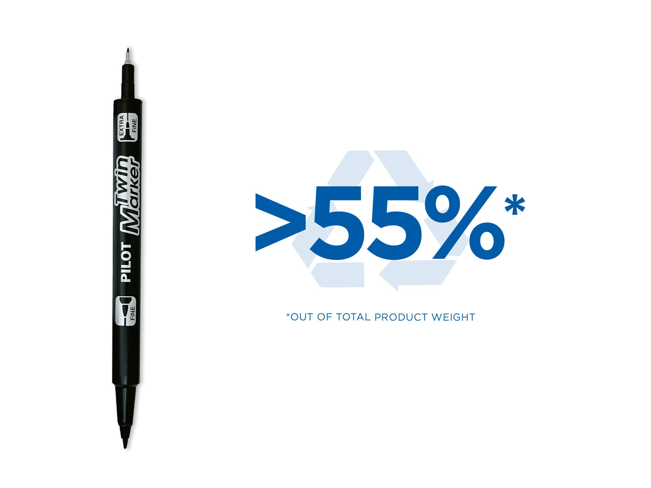 pilot-twin-marker-schwarz-20er-set-permanentmarker-2-in-1-fein-extrafine image 3