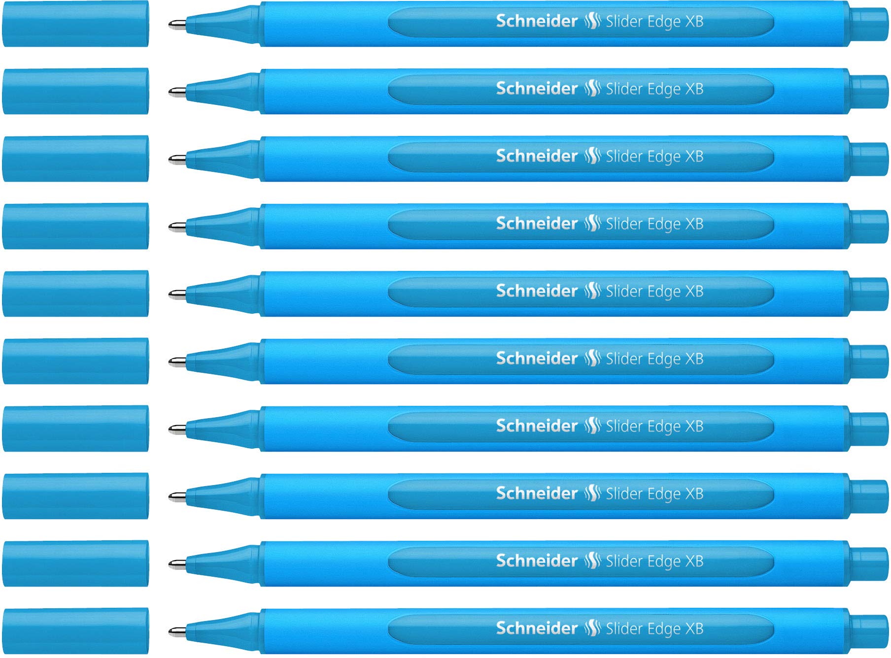 schneider-slider-edge-xb-kugelschreiber-dreikant-xb-hellblau-10er-pack image 1
