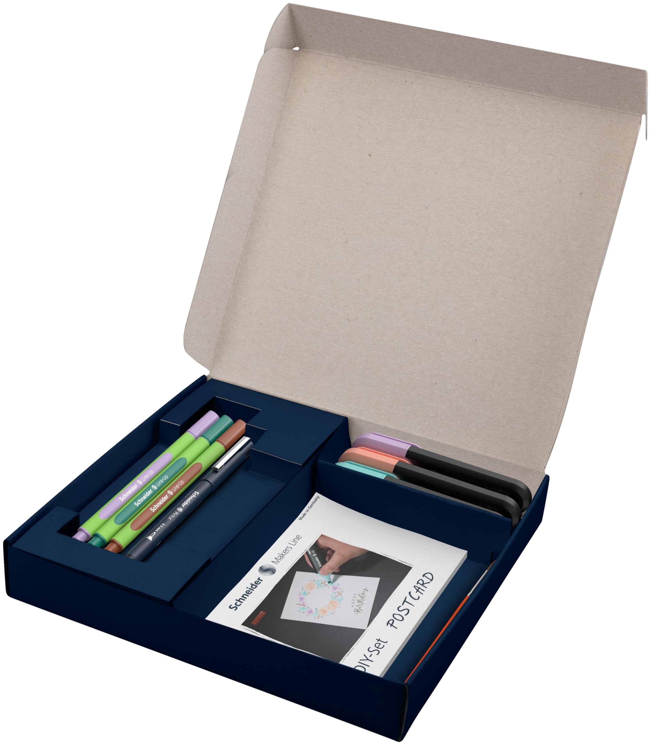 schneider-diy-set-postkarte-kreativset-mit-stiften-aquarellpapier-und-anleitung image 2