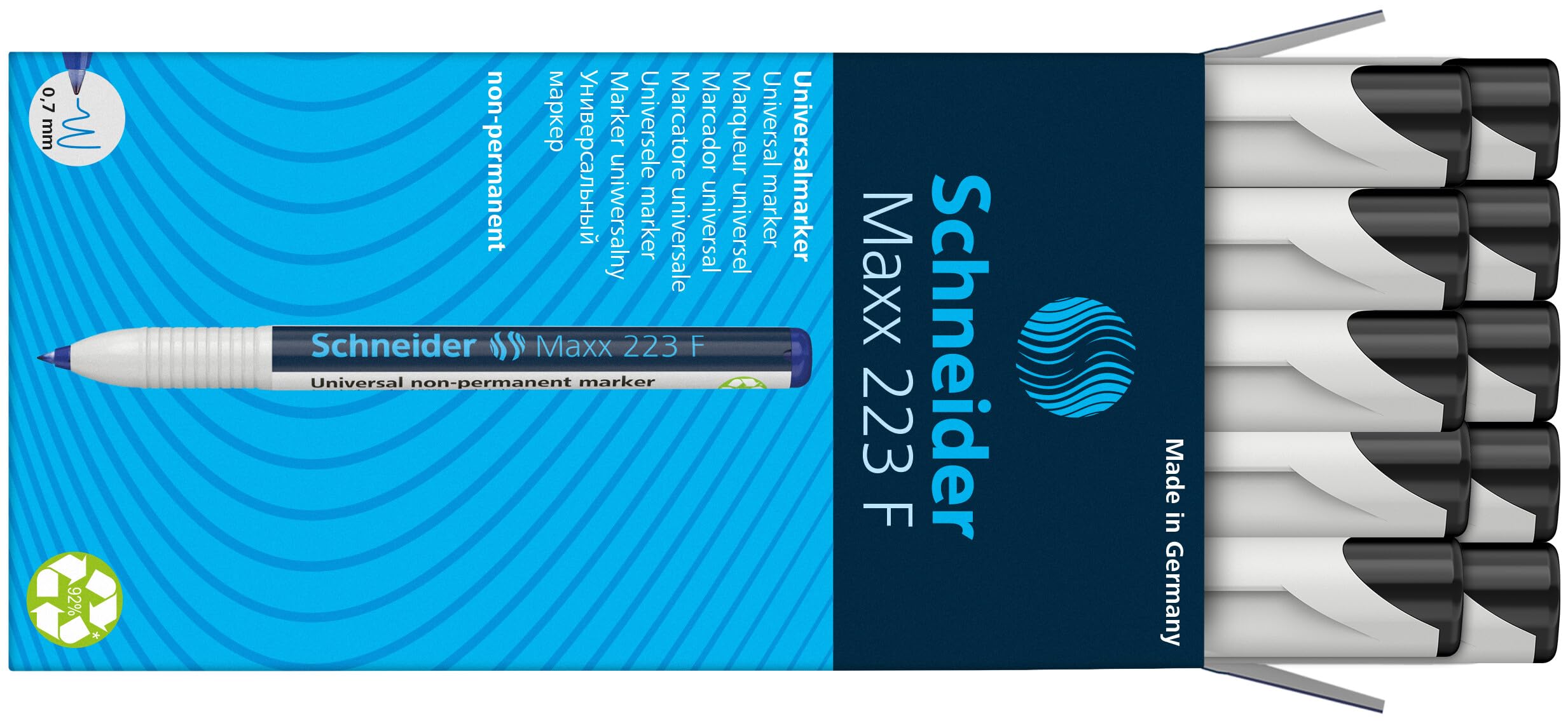 schneider-maxx-223-universal-marker-fein-0-7-mm-schwarz-10er-packung image 2