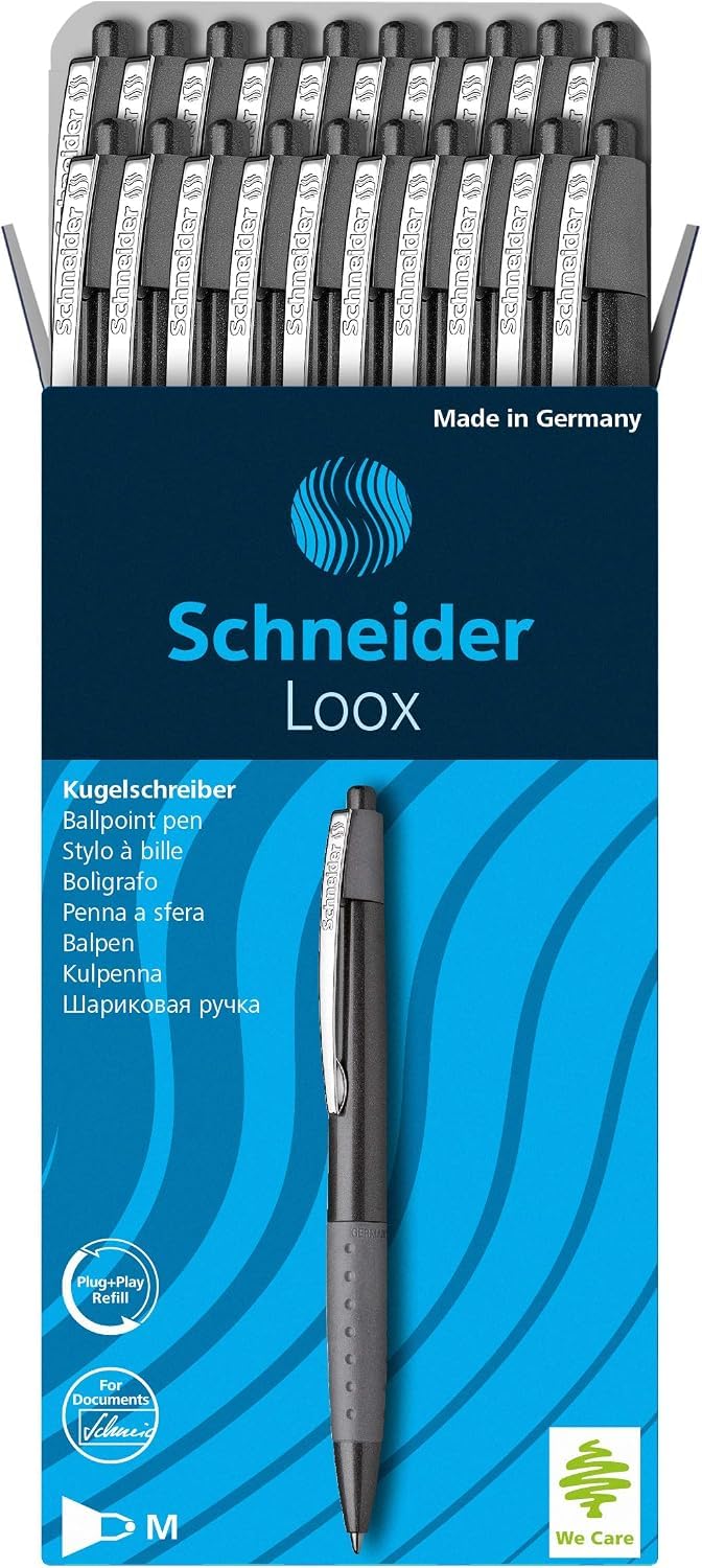 schneider-loox-kugelschreiber-m-schwarz-dokumentenecht-20er-pack image 1