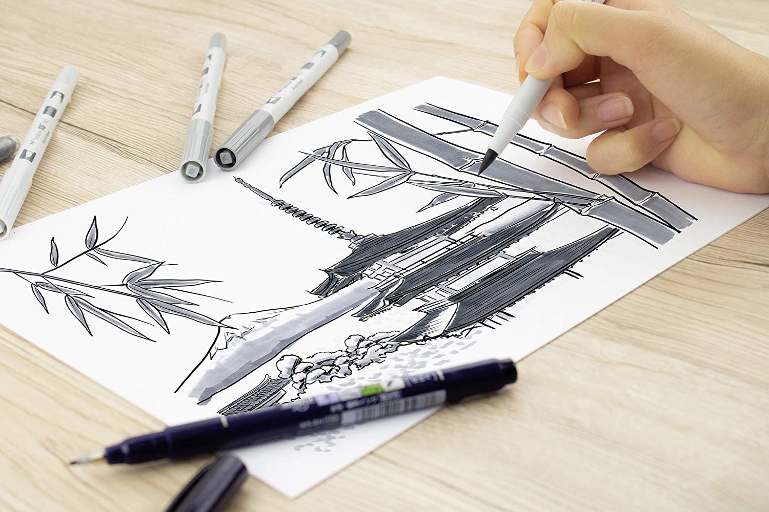 tombow-abt-pro-starter-set-4-marker-bristol-block-a5 image 5