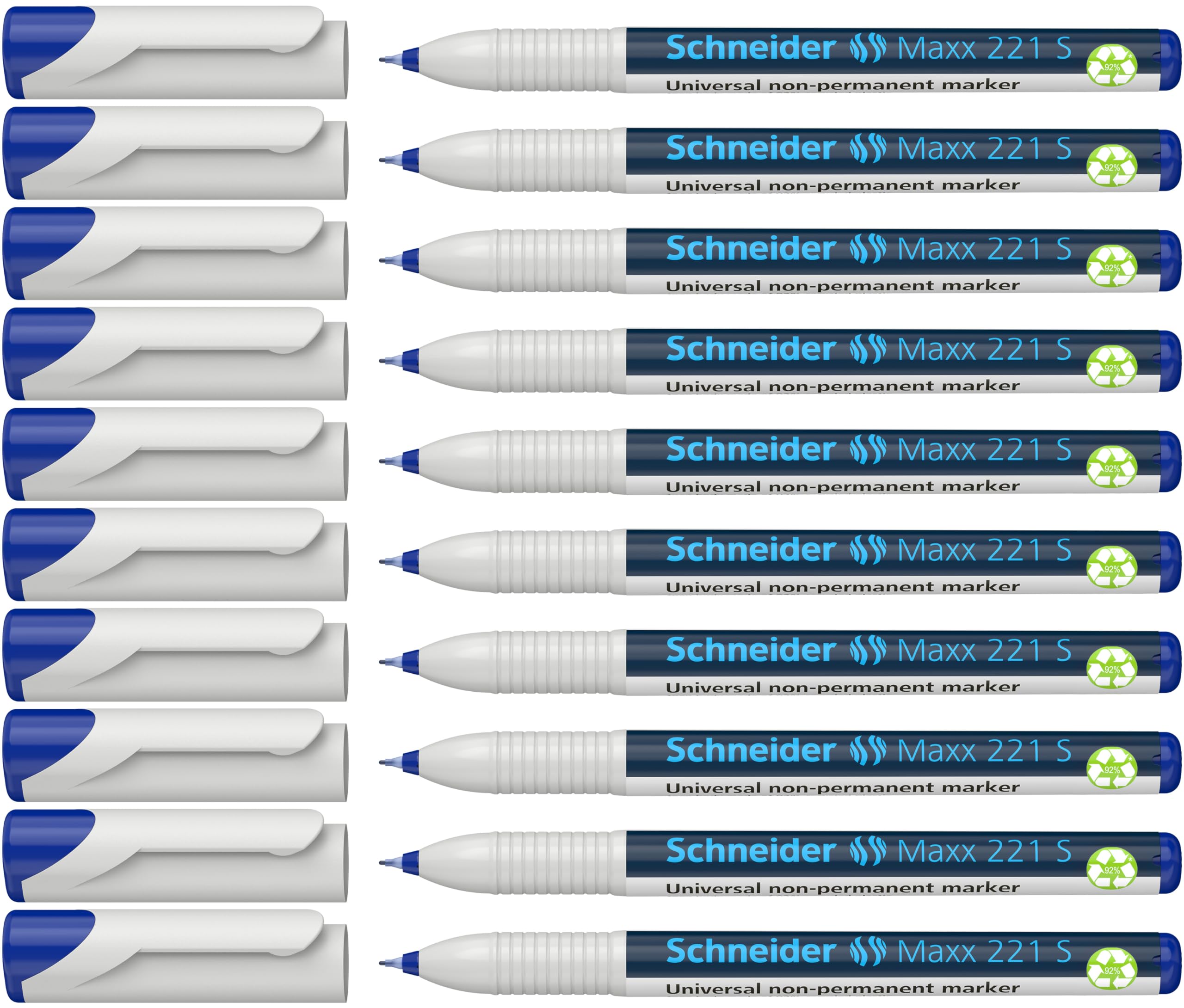 schneider-maxx-221-s-universal-marker-non-permanent-0-4-mm-10er-packung-blau image 1