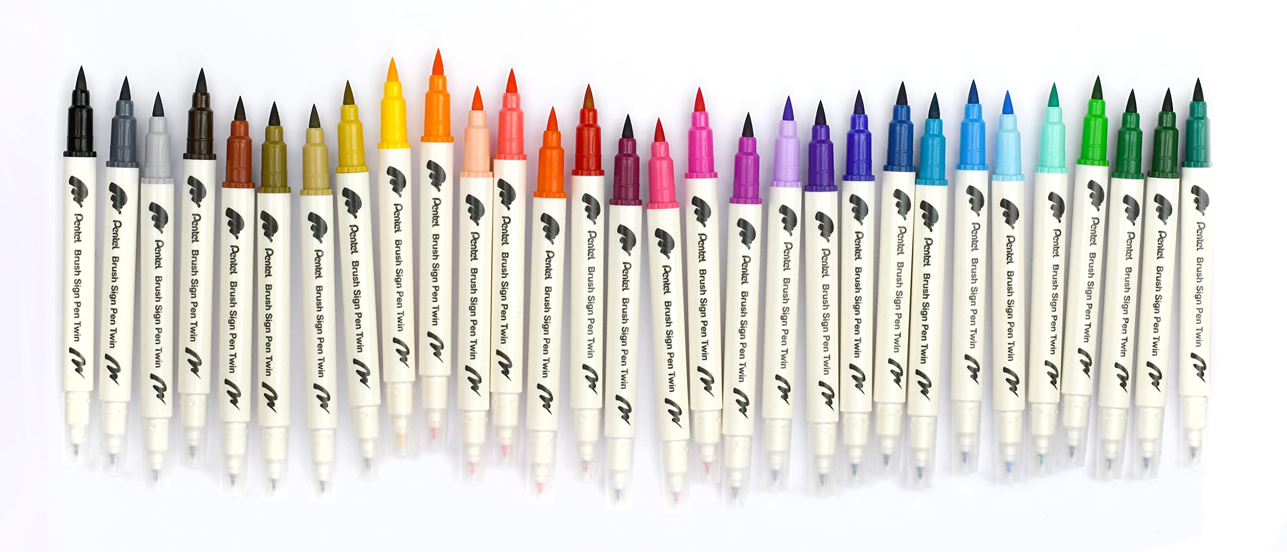 pentel-brush-sign-pen-twin-sesw30c-faserschreiber-doppelspitze-30er-set-sortiert image 2