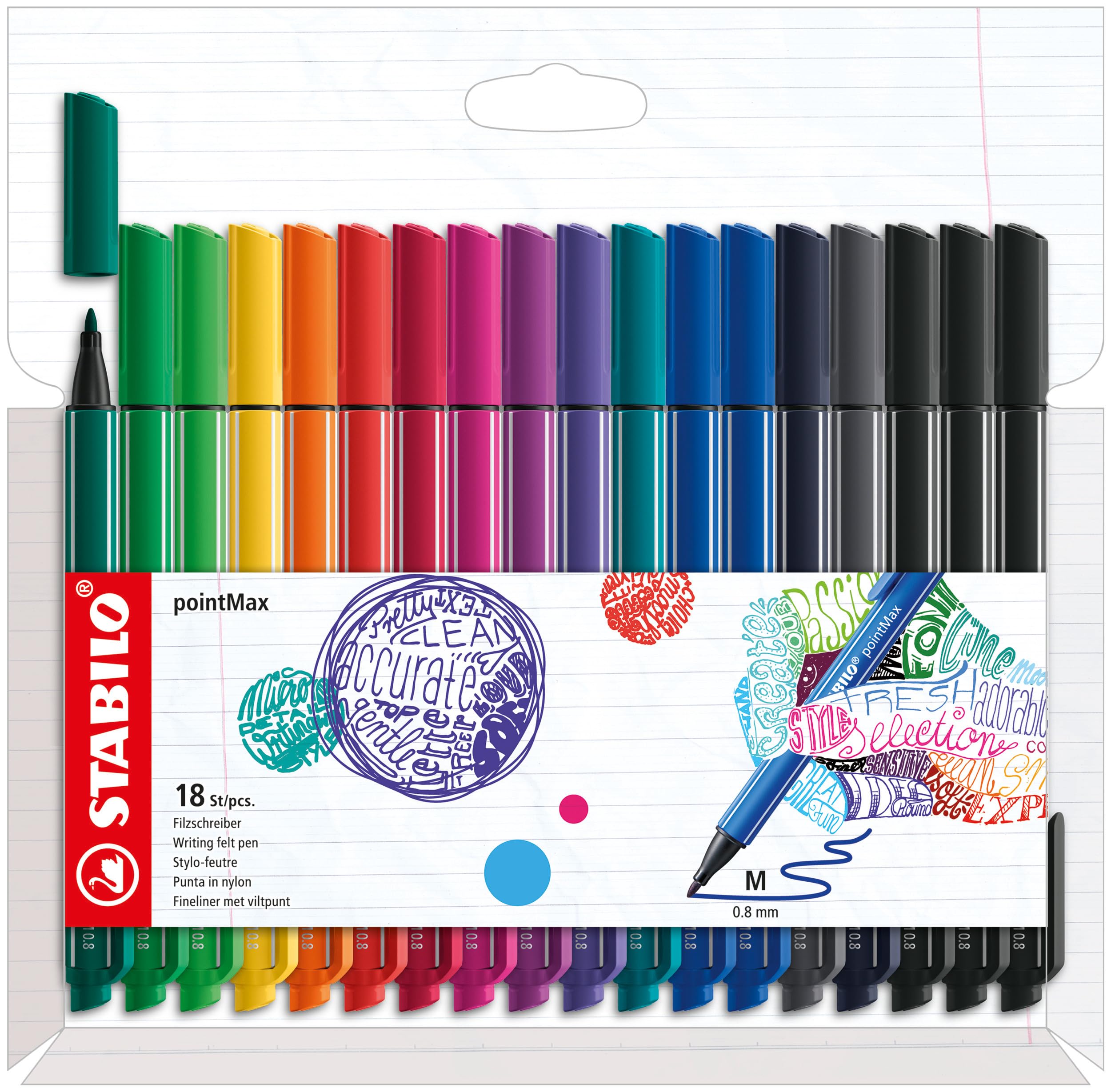 stabilo-pointmax-filzschreiber-nylon-spitze-0-8-mm-f-r-schreiben-und-skizzieren image 1