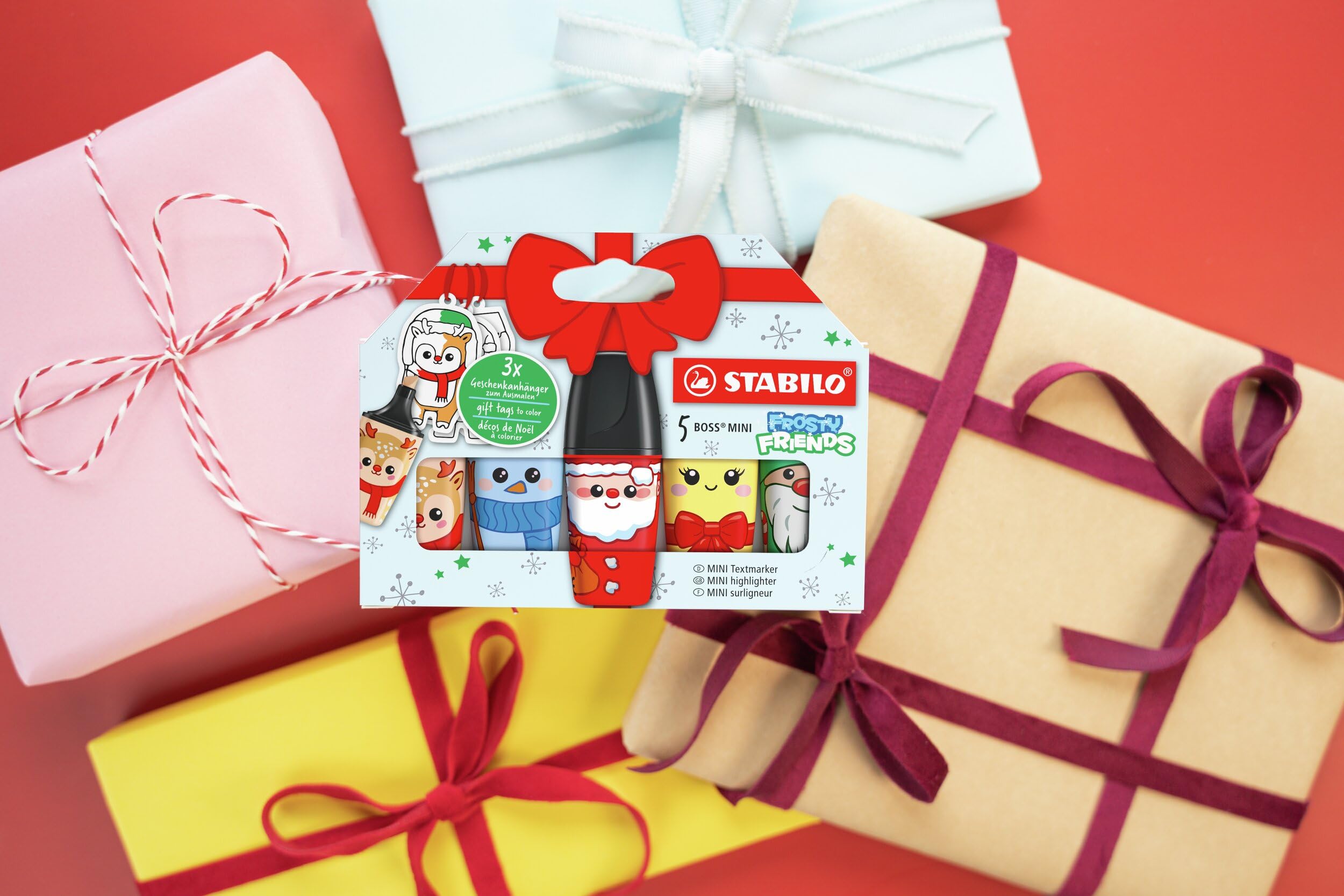 stabilo-boss-mini-frosty-friends-textmarker-5er-set-mini-mit-geschenkanh-ngern image 4