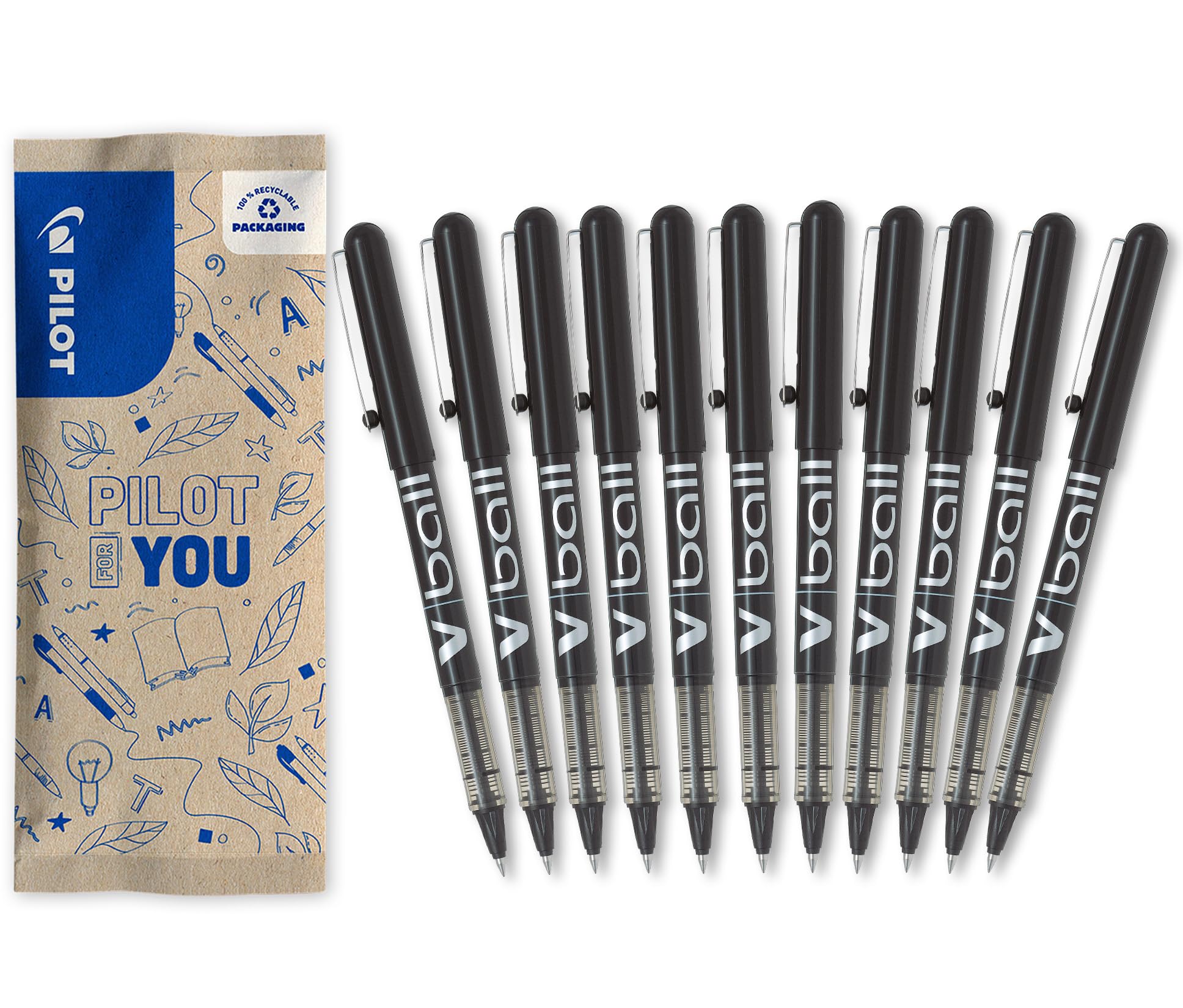 pilot-v-ball-05-tintenroller-0-5-mm-4er-set-schwarz image 8