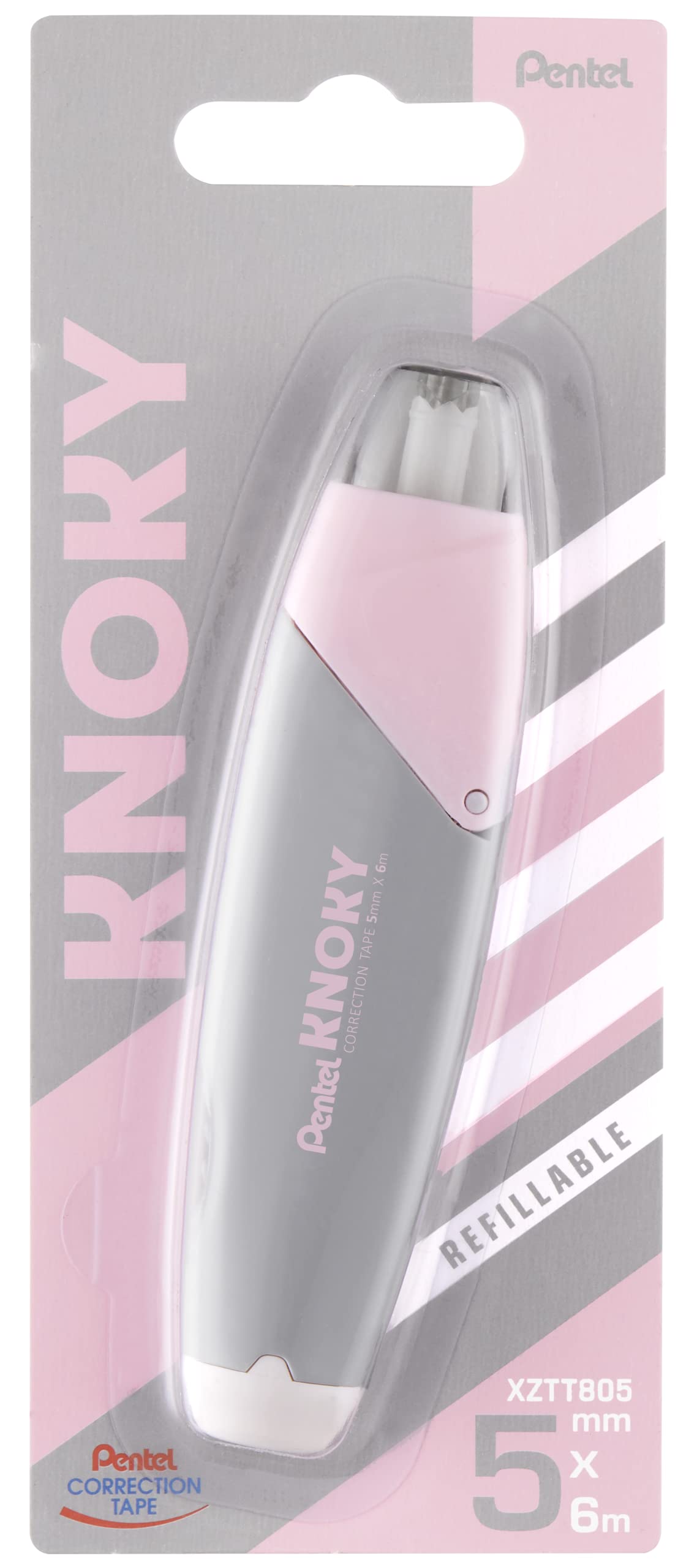 pentel-knoky-xztt805-korrekturroller-5mm-x-6m-hellgr-n-nachf-llbar image 8