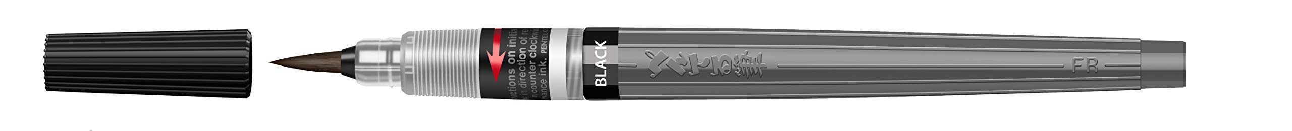 pentel-colour-brush-schwarz-pinselstift-mit-pigmentierter-tinte image 4