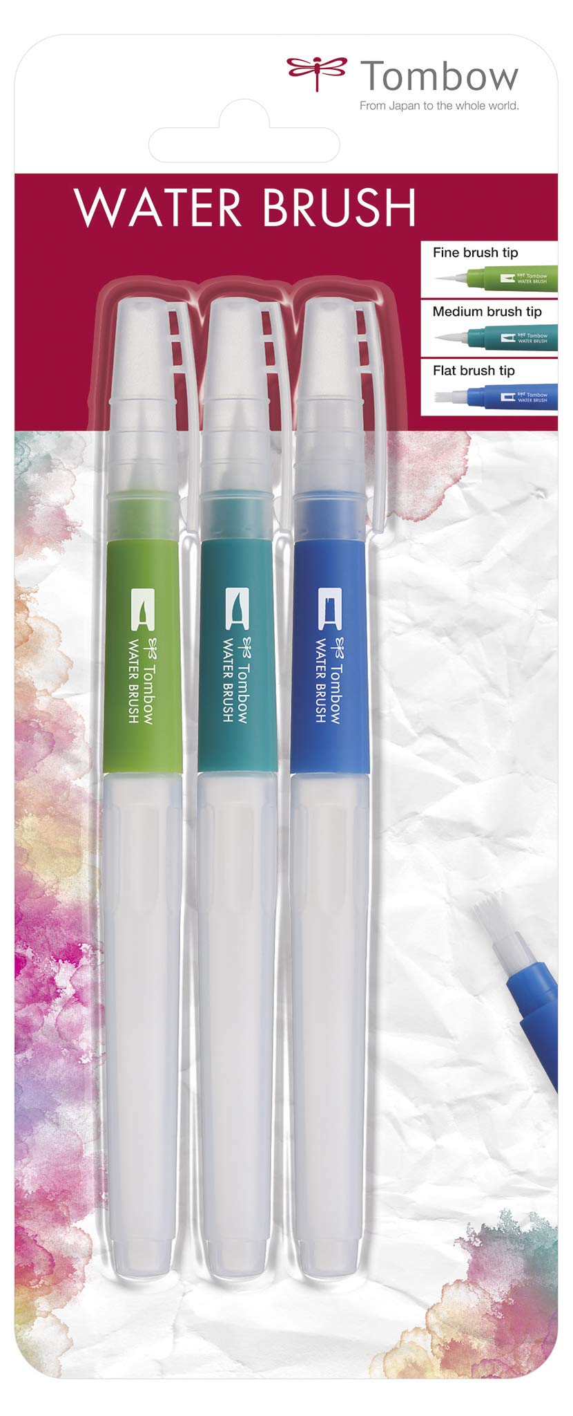 tombow-wb-3p-wassertankpinsel-3er-set-fein-mittel-flach image 1