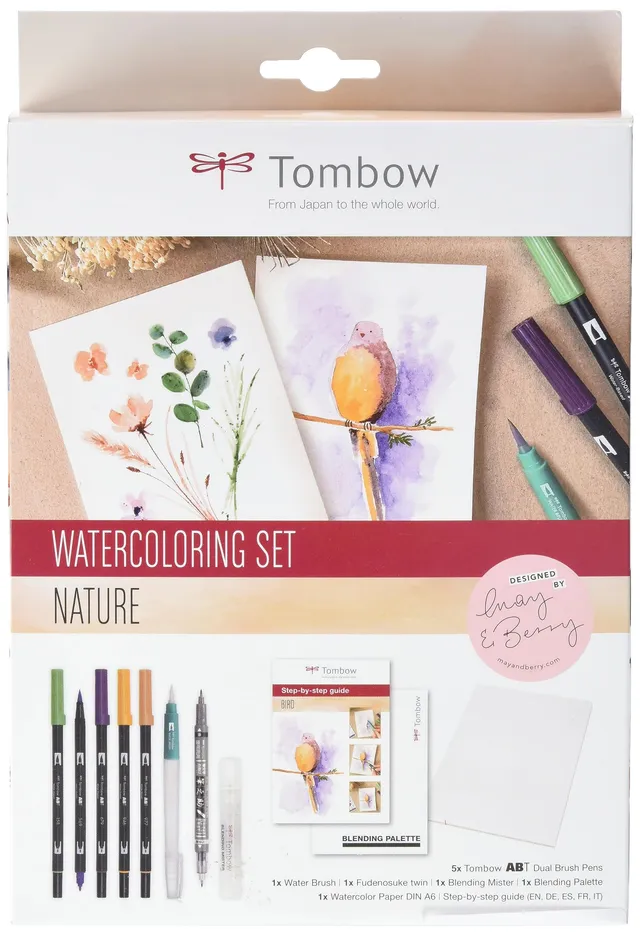 tombow-abt-dual-brush-pen-watercoloring-set-nature-10-teilig image 1
