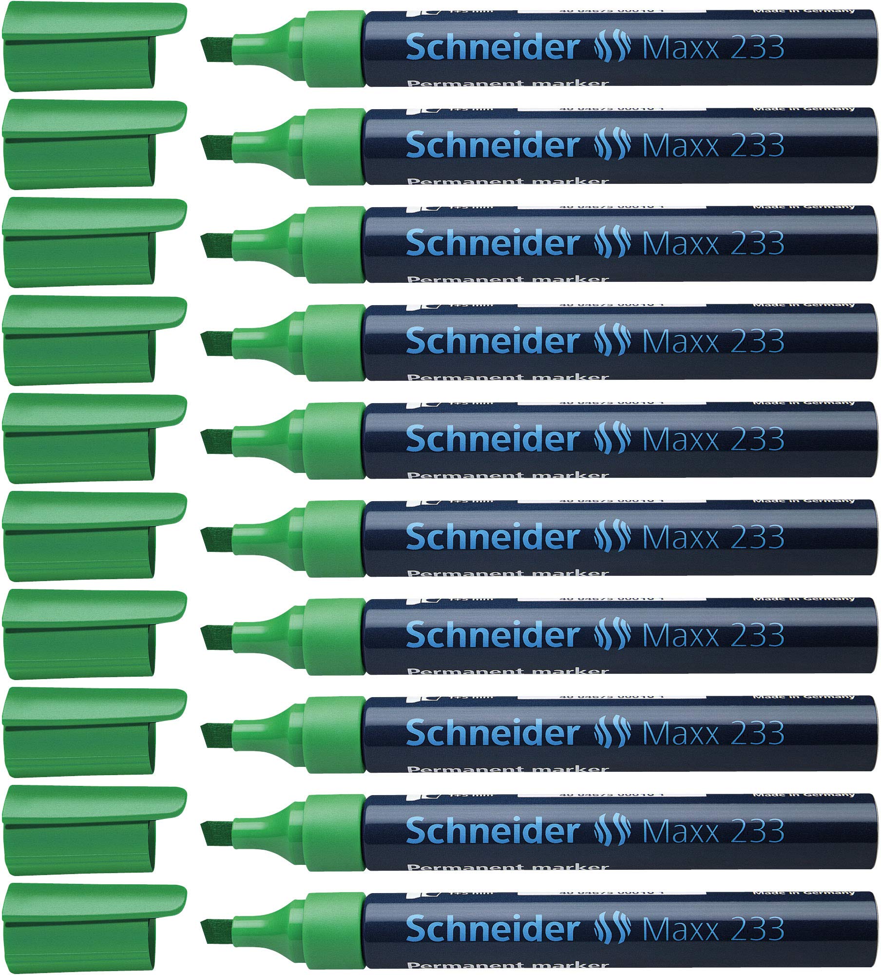 schneider-maxx-233-permanent-marker-keilspitze-1-5-mm-gr-n-10er-pack image 1