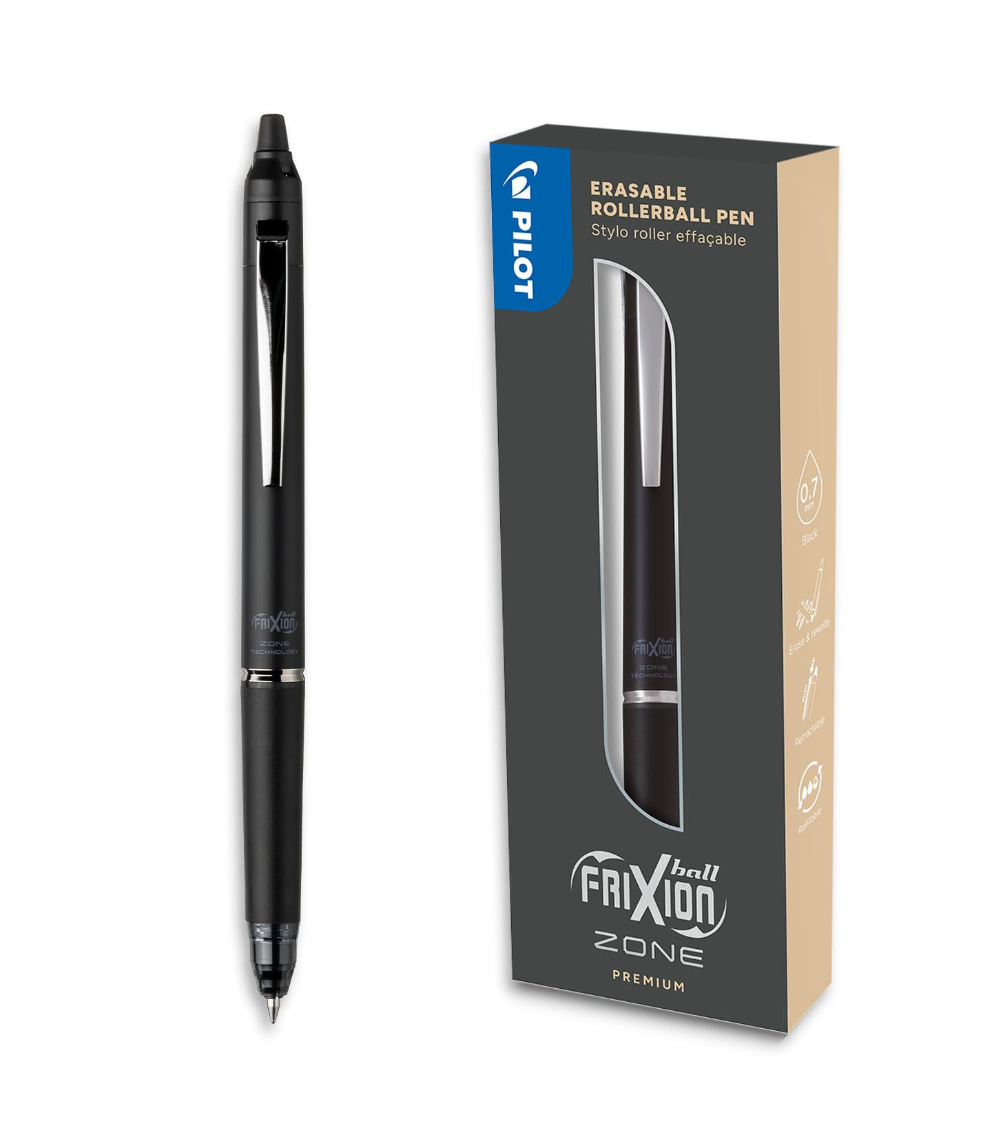 pilot-frixion-ball-zone-beige-premium-tintenroller-schwarz-0-7-mm-in-geschenkbox image 5