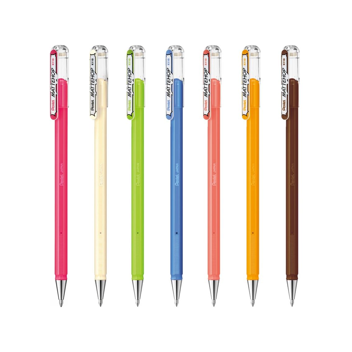 pentel-mattehop-k110-v7stb-gel-tintenroller-set-sweet-colours-7-farben image 3