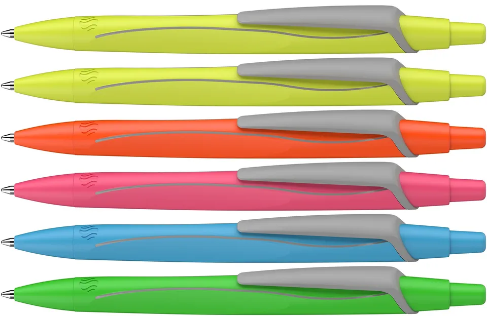 schneider-reco-neon-edition-kugelschreiber-blau-m-6er-set-neon-sortiert image 1