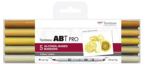 tombow-abt-pro-alkoholmarker-yellow-colors-dual-spitze image 8