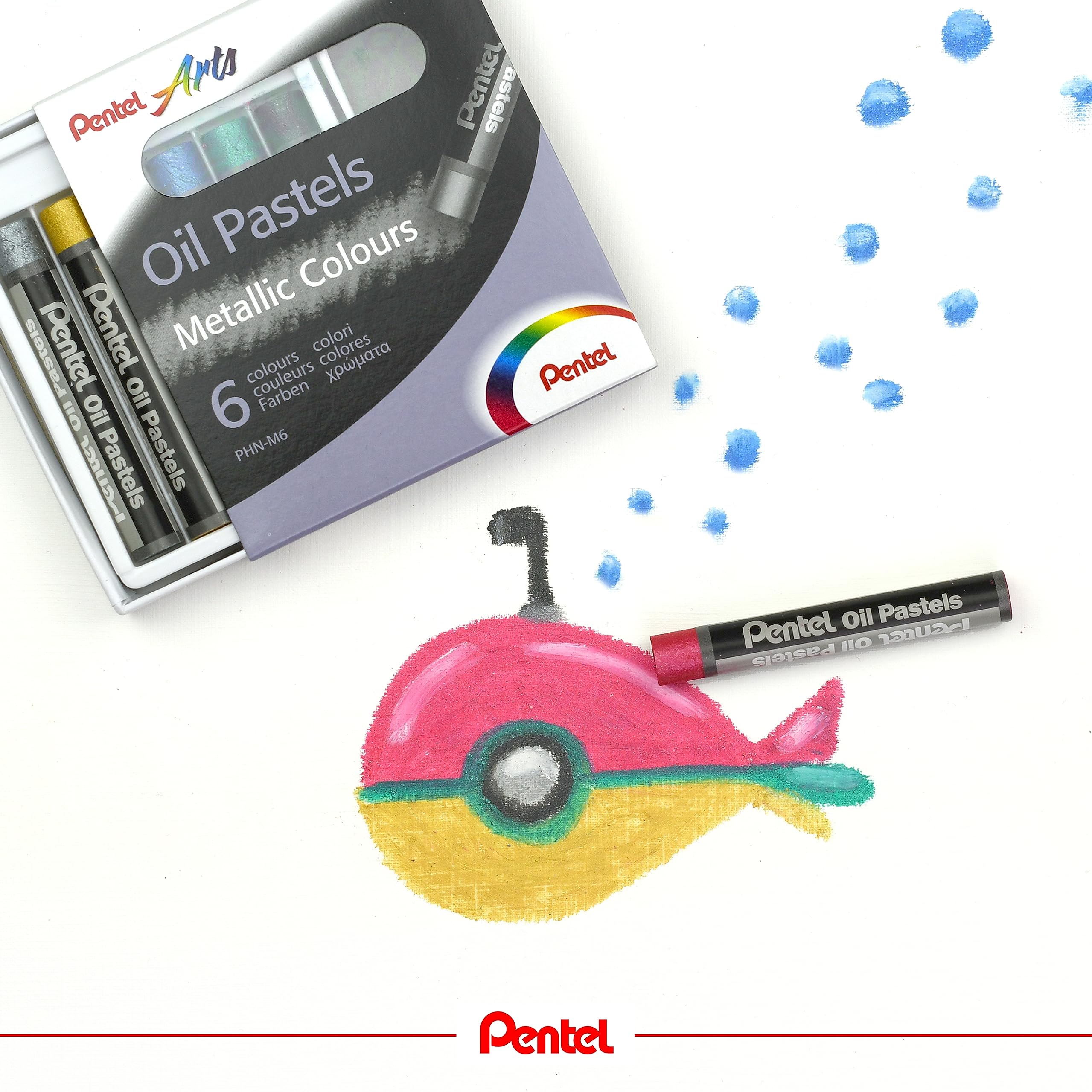 pentel-phn-m6-metallic-lkreiden-6er-set image 6