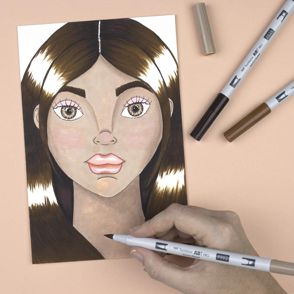 tombow-abt-pro-alkoholmarker-portrait-colors-pinsel-keilspitze image 3