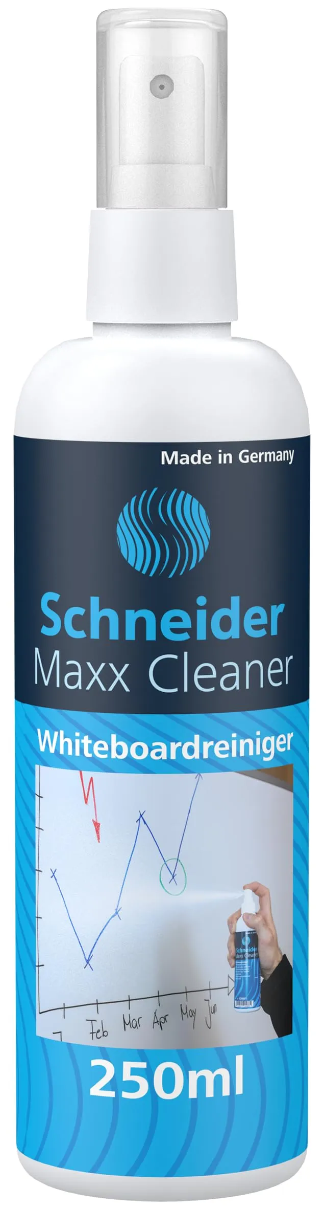 schneider-maxx-cleaner-whiteboard-reiniger-spray-250-ml-f-r-glatte-fl-chen image 1