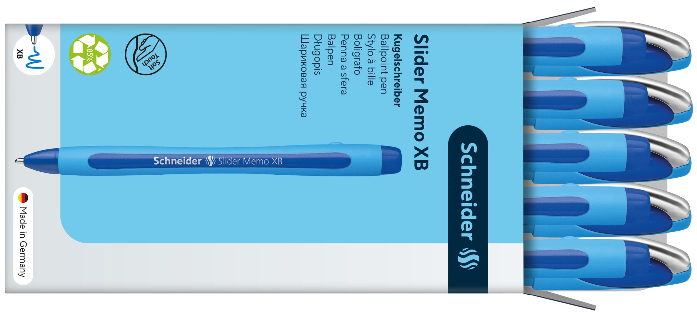 schneider-slider-memo-xb-kugelschreiber-mit-kappe-xb-blau-10er-pack image 6