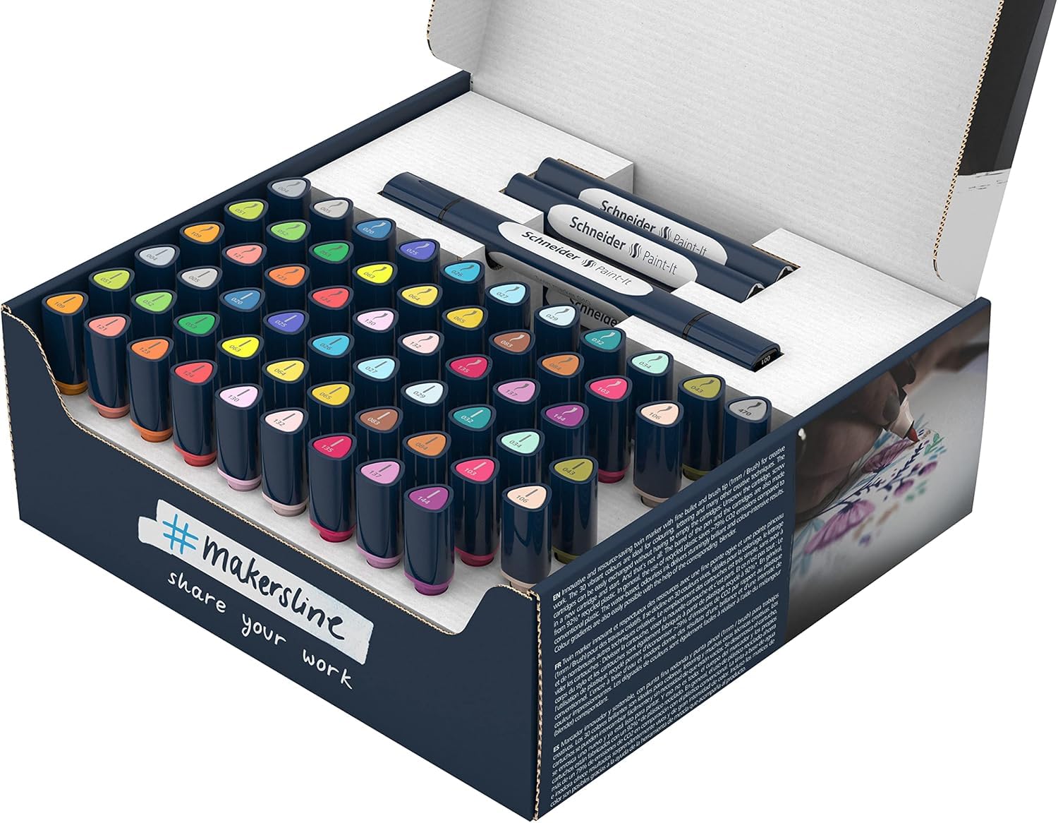 schneider-paint-it-040-twinmarker-komplettset-72-teilig-brushspitze-1-0-mm-runds image 1