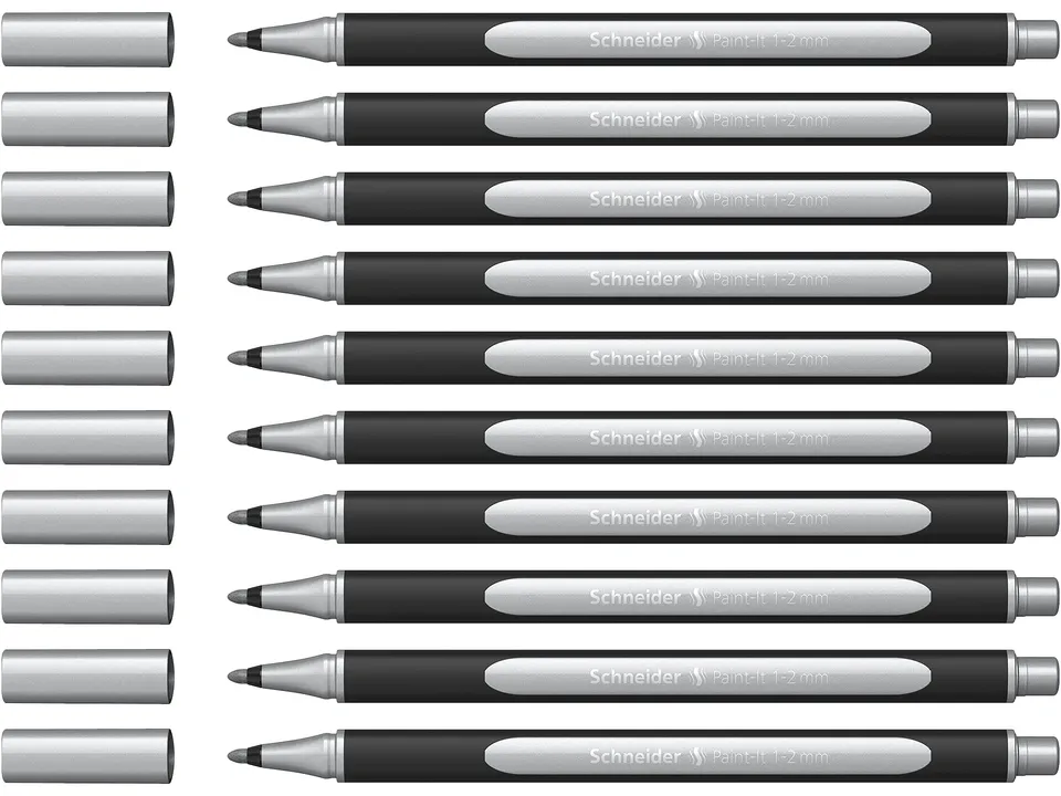 schneider-paint-it-metallicliner-020-fasermaler-1-2-mm-silber-metallic-10er-pack image 1