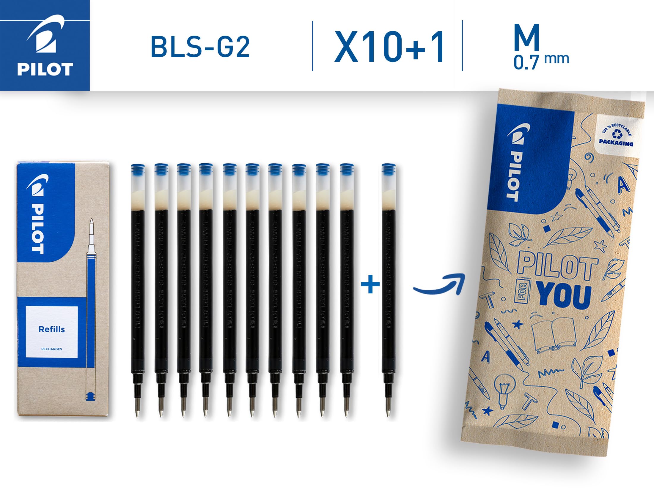 pilot-bls-g2-7-gel-nachf-llung-0-7-mm-blau-10-1-gratis image 2