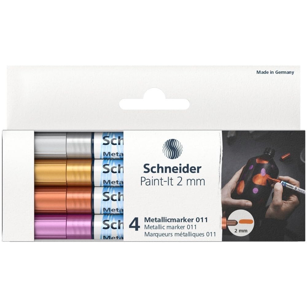 schneider-paint-it-010-metallicmarker-0-8-mm-4er-set-blue-green-red-yellow image 7