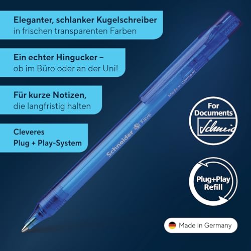 schneider-fave-kugelschreiber-m-50er-pack-sortiert-blau-schreibend image 8