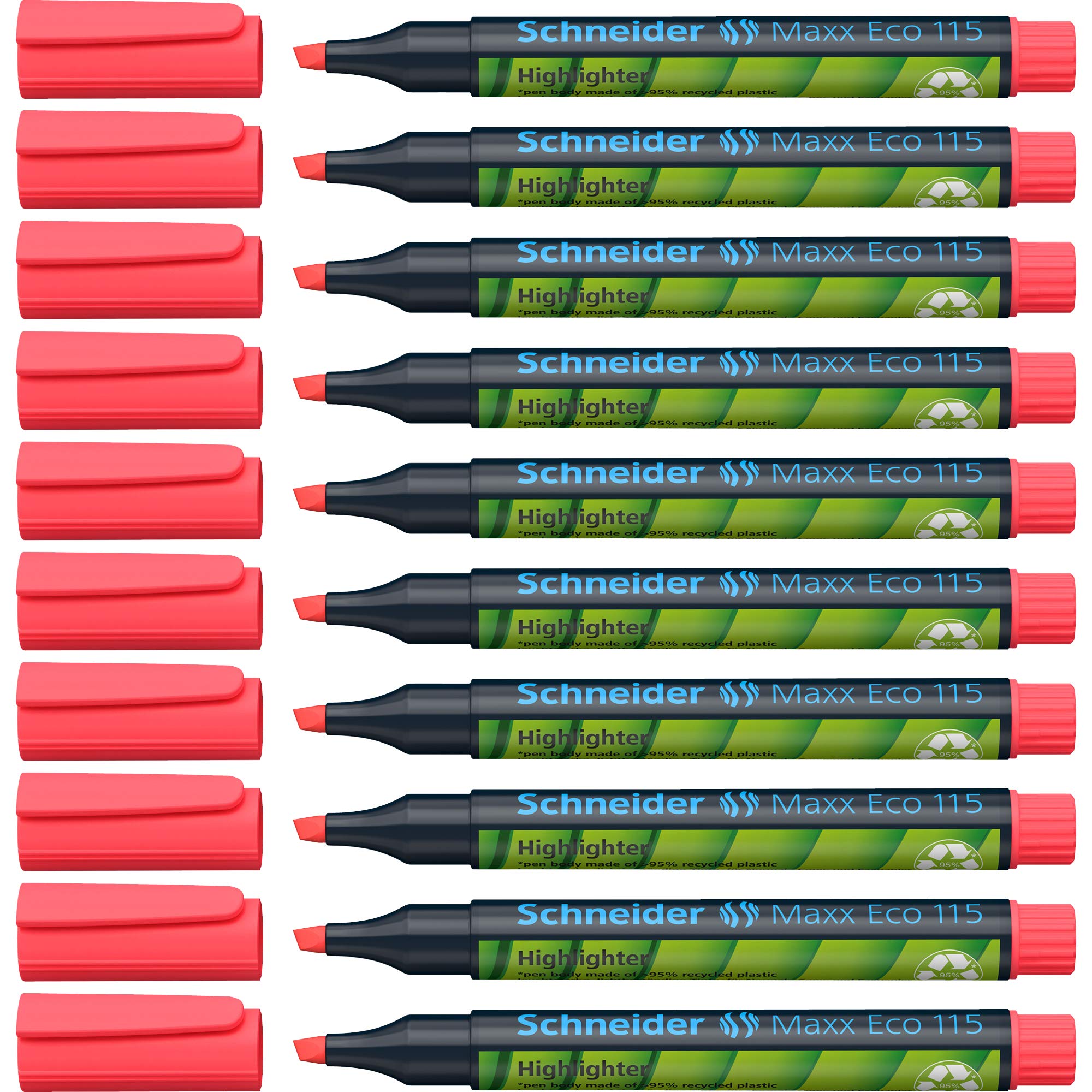 schneider-maxx-eco-115-textmarker-10er-pack-rot-nachf-llbar image 1