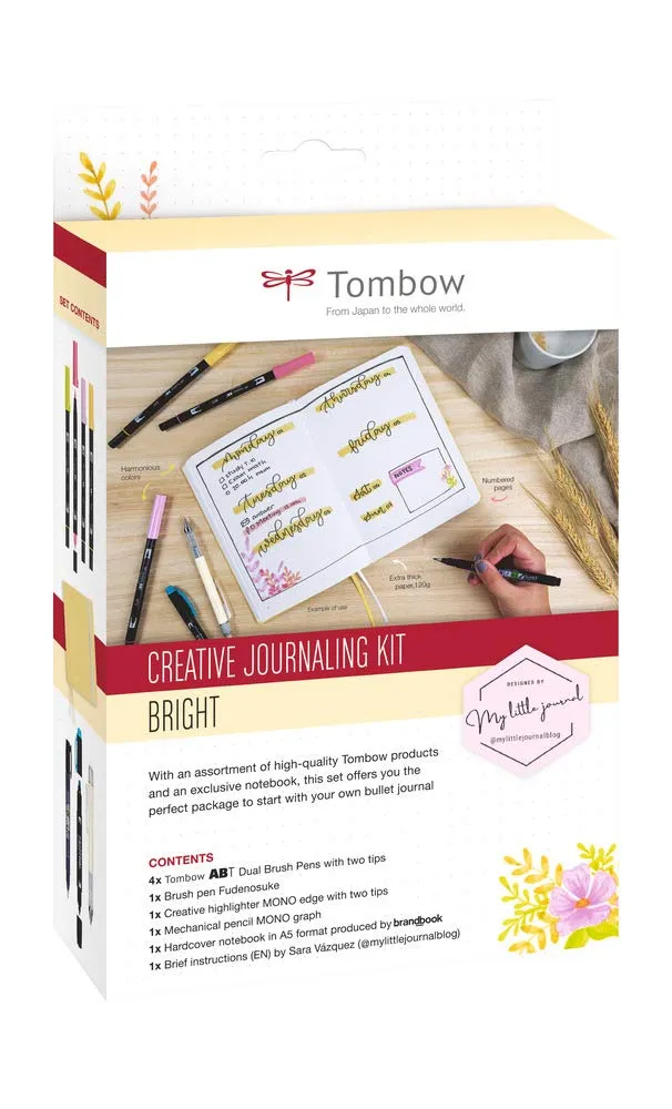 tombow-bujo-set2-creative-journaling-kit-bright-notizbuch-7-teiliges-bullet-jour image 1