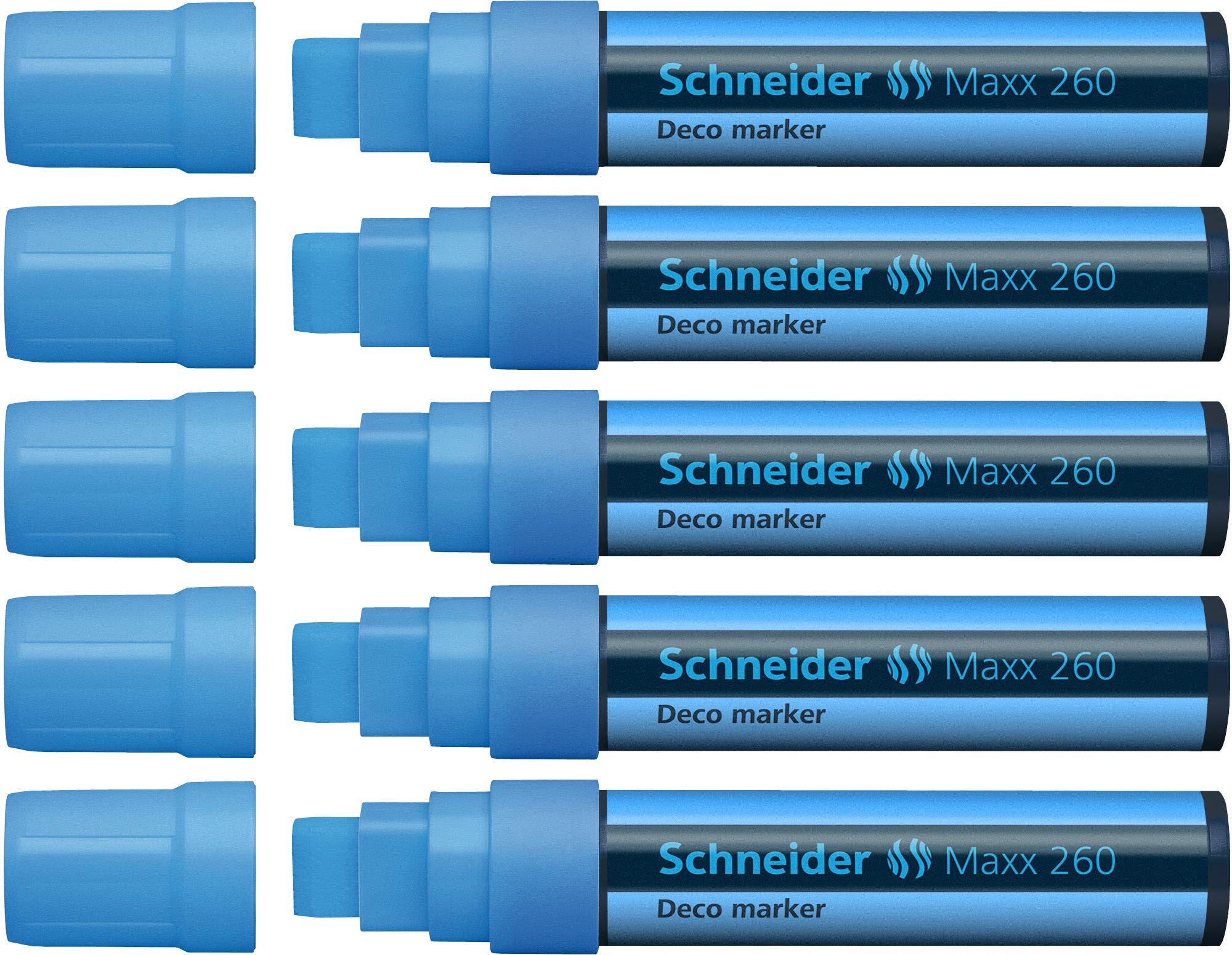 schneider-maxx-260-kreidemarker-blau-5er-pack-5-15-mm-feucht-abwischbar image 1