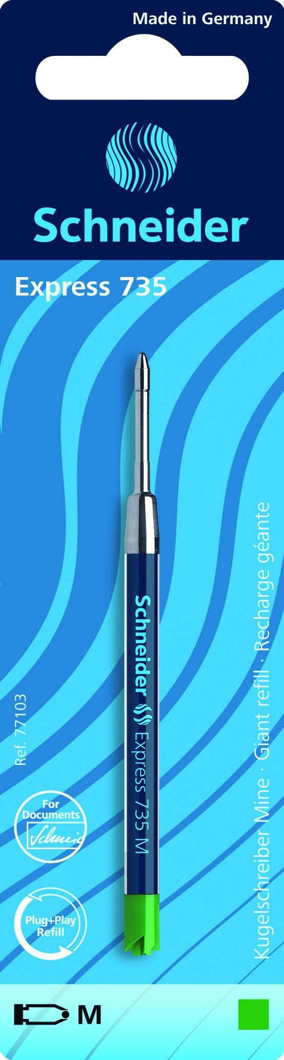 schneider-express-735-kugelschreibermine-m-blau-dokumentenecht image 2