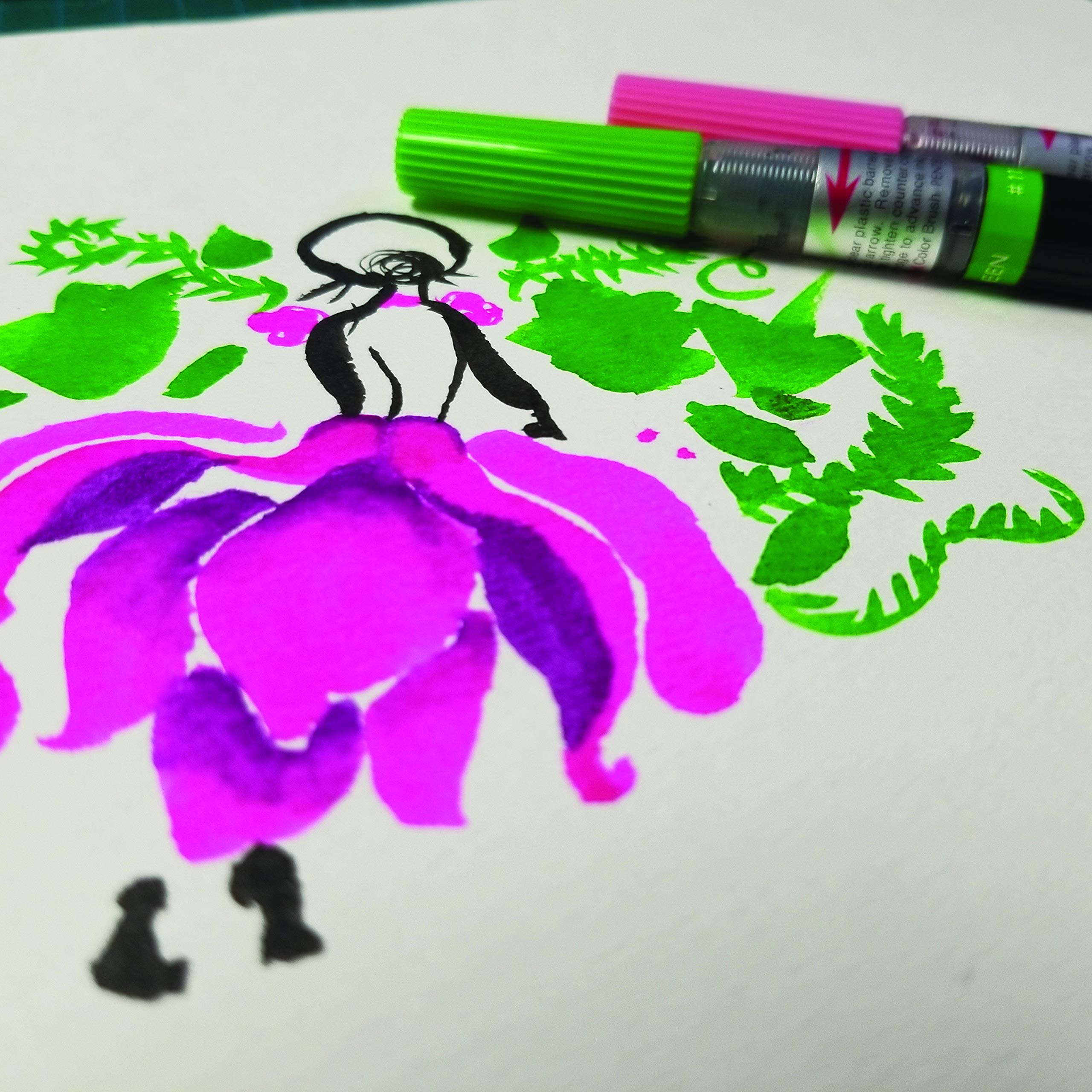 pentel-xgfl-102x-colour-brush-pinselstift-rot-aquarelltinte image 4