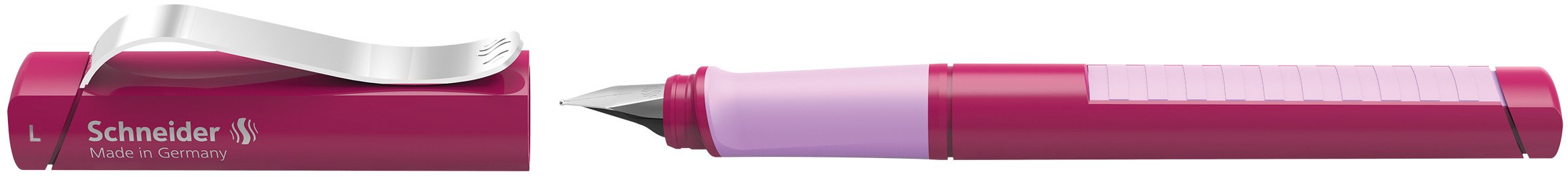 schneider-base-f-ller-f-r-linksh-nder-rubinrot-mit-edelstahlfeder image 2