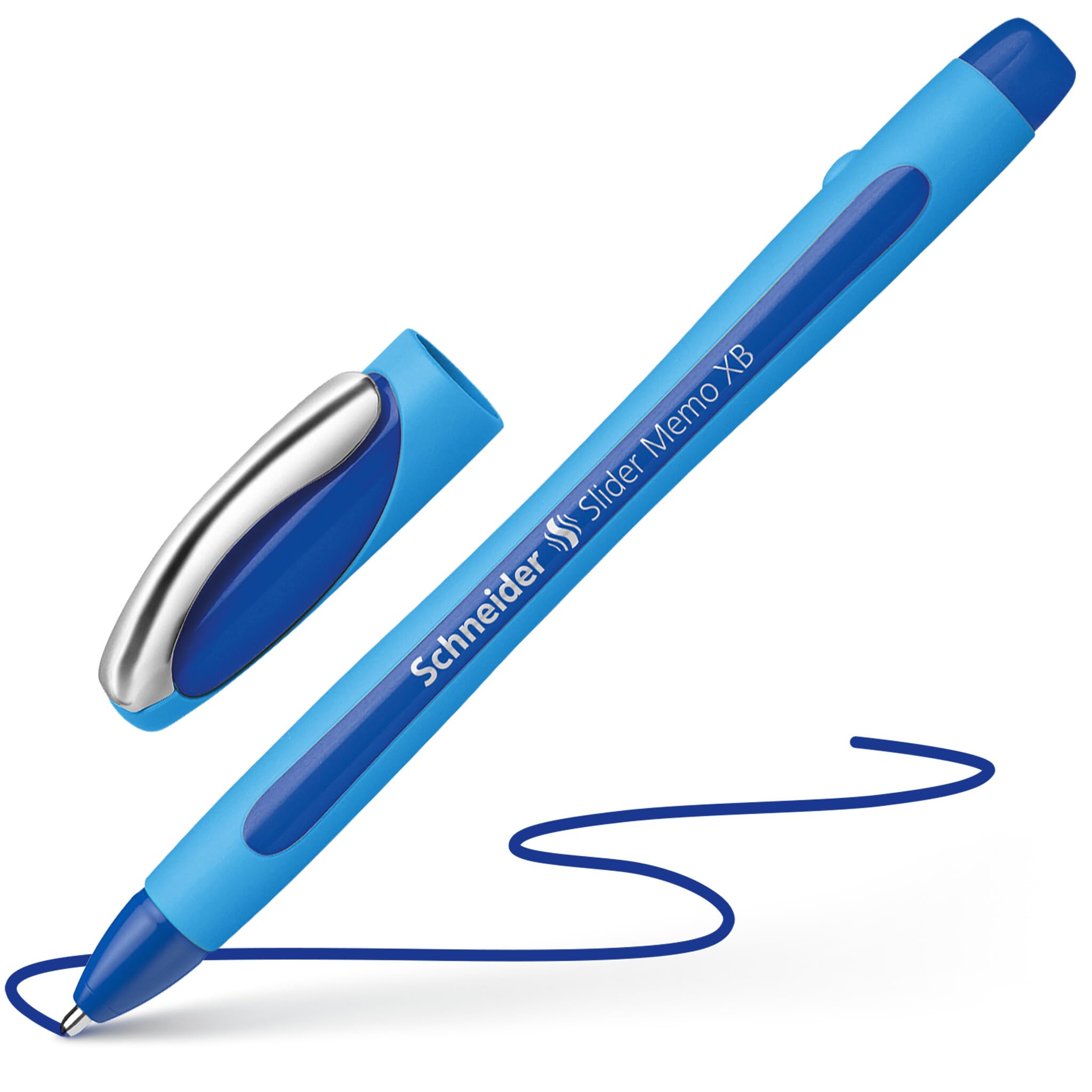 schneider-slider-memo-xb-kugelschreiber-mit-kappe-xb-blau-10er-pack image 5