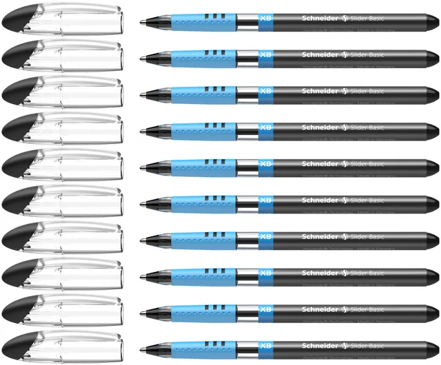 schneider-slider-basic-151201-kugelschreiber-xb-schwarz-10er-pack image 1
