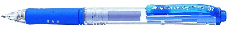 pentel-k157-c-hybrid-gel-grip-druck-tintenroller-0-7-mm-blau-12-st-ck image 1