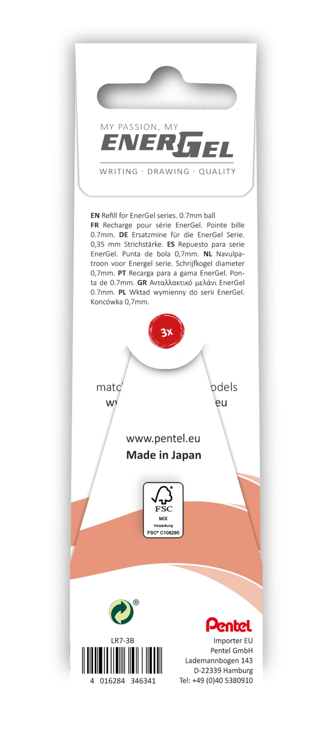 pentel-energel-lr7-nachf-llmine-0-7-mm-rot-3er-pack image 4