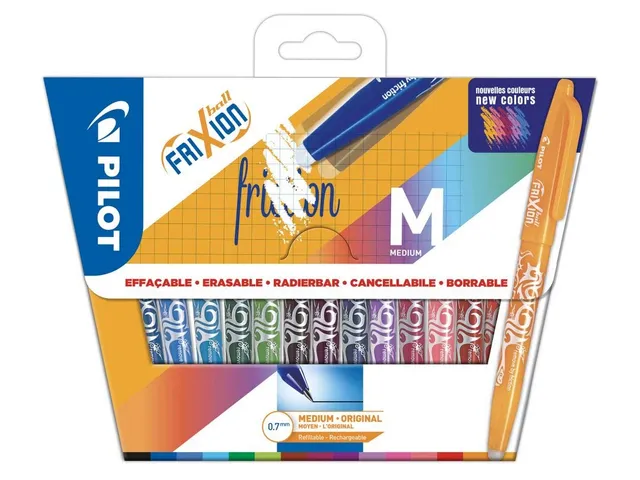 pilot-frixion-ball-0-7-tintenroller-radierbar-15er-set-farblich-sortiert image 1