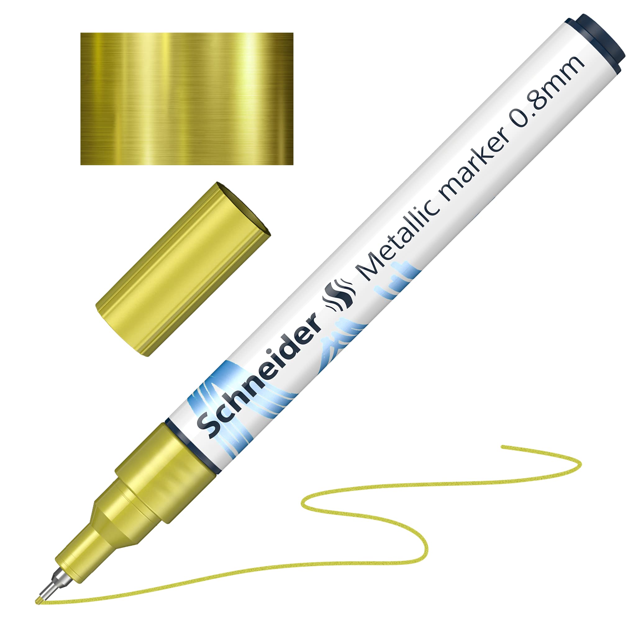 schneider-paint-it-metallicmarker-010-gelb-metallic-0-8-mm-5er-pack image 2