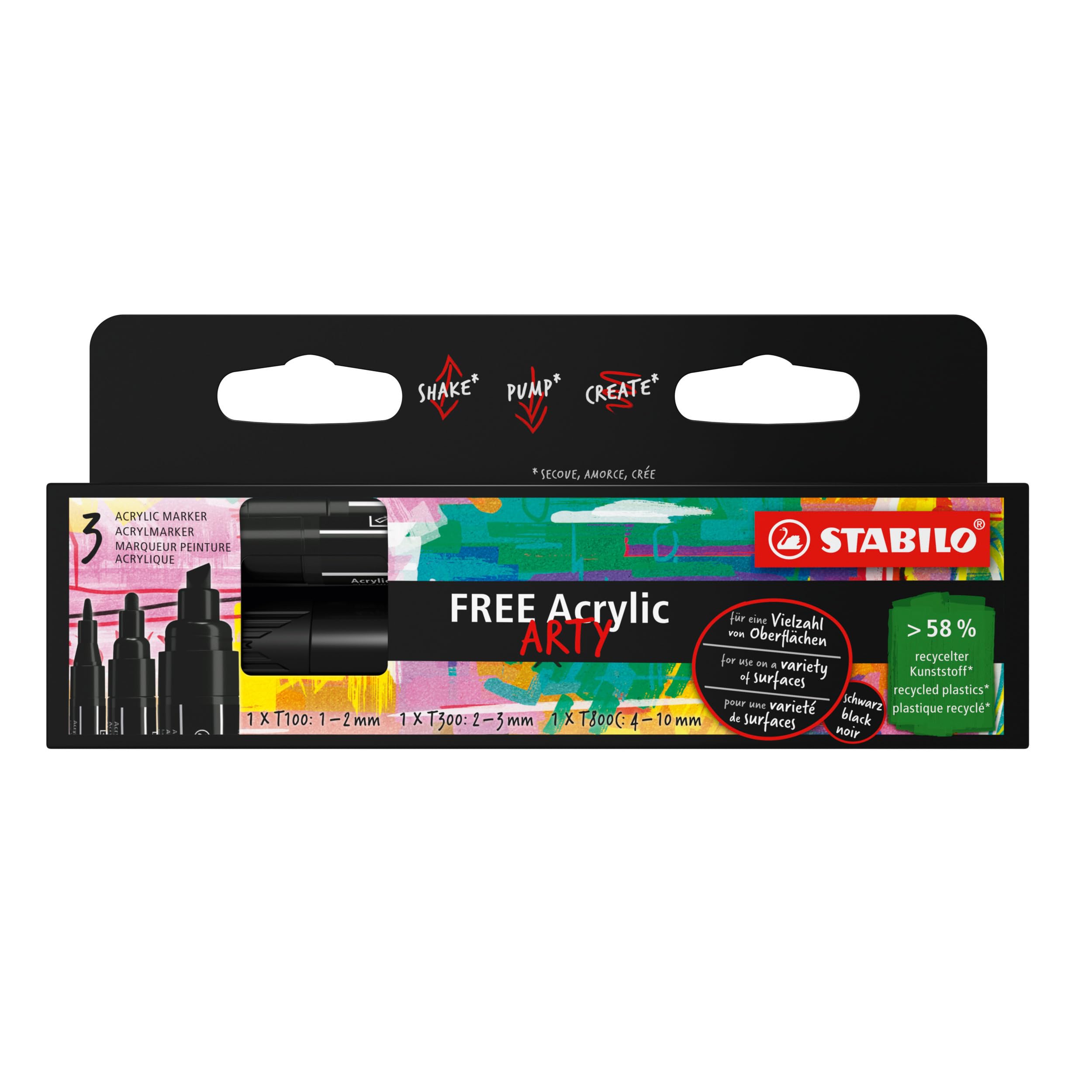 stabilo-free-acrylic-t100-t300-t800c-acrylmarker-3er-pack-schwarz image 6