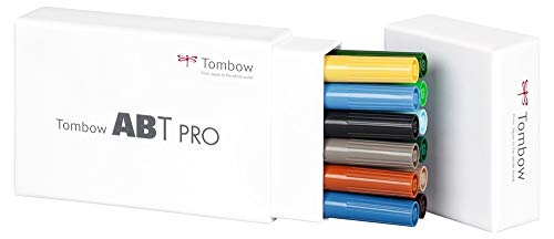 tombow-abt-pro-alkoholmarker-12er-set-basic-colors-mit-pinsel-und-keilspitze image 7